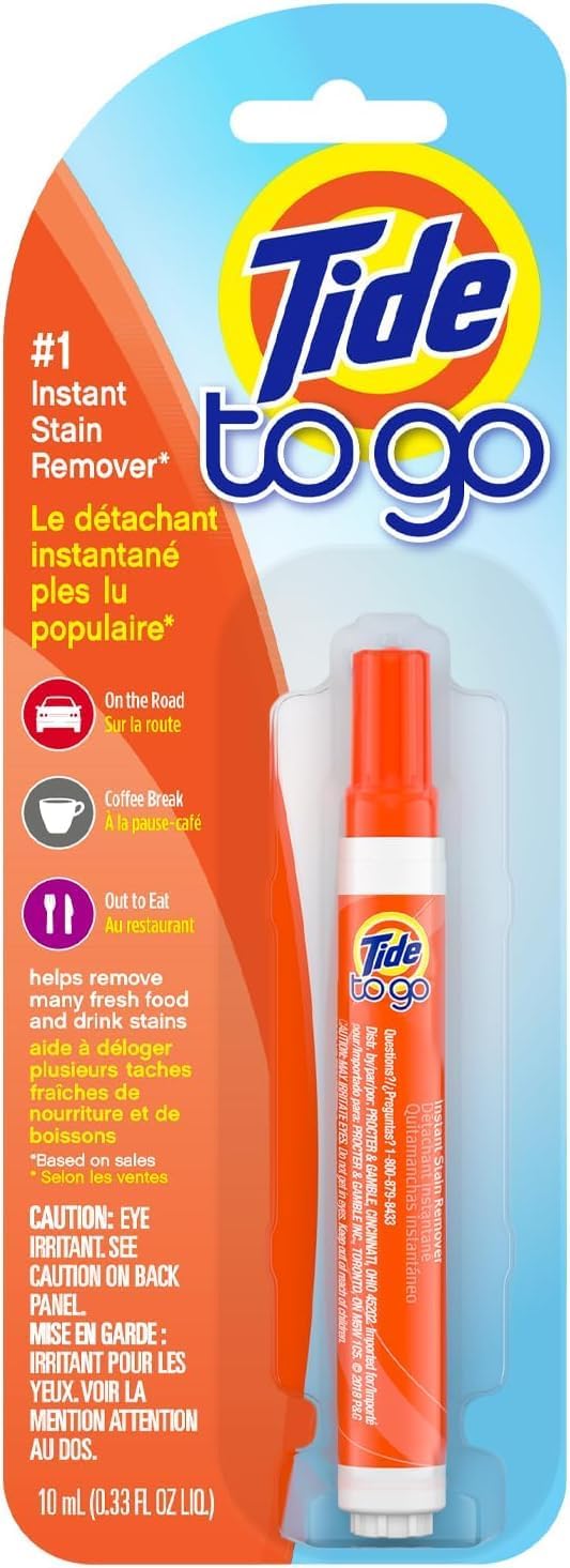 Tide Stain Remover for Clothes, To Go Pen, Instant Spot Remover for Clothes, Travel  Pocket Size, 1 Count