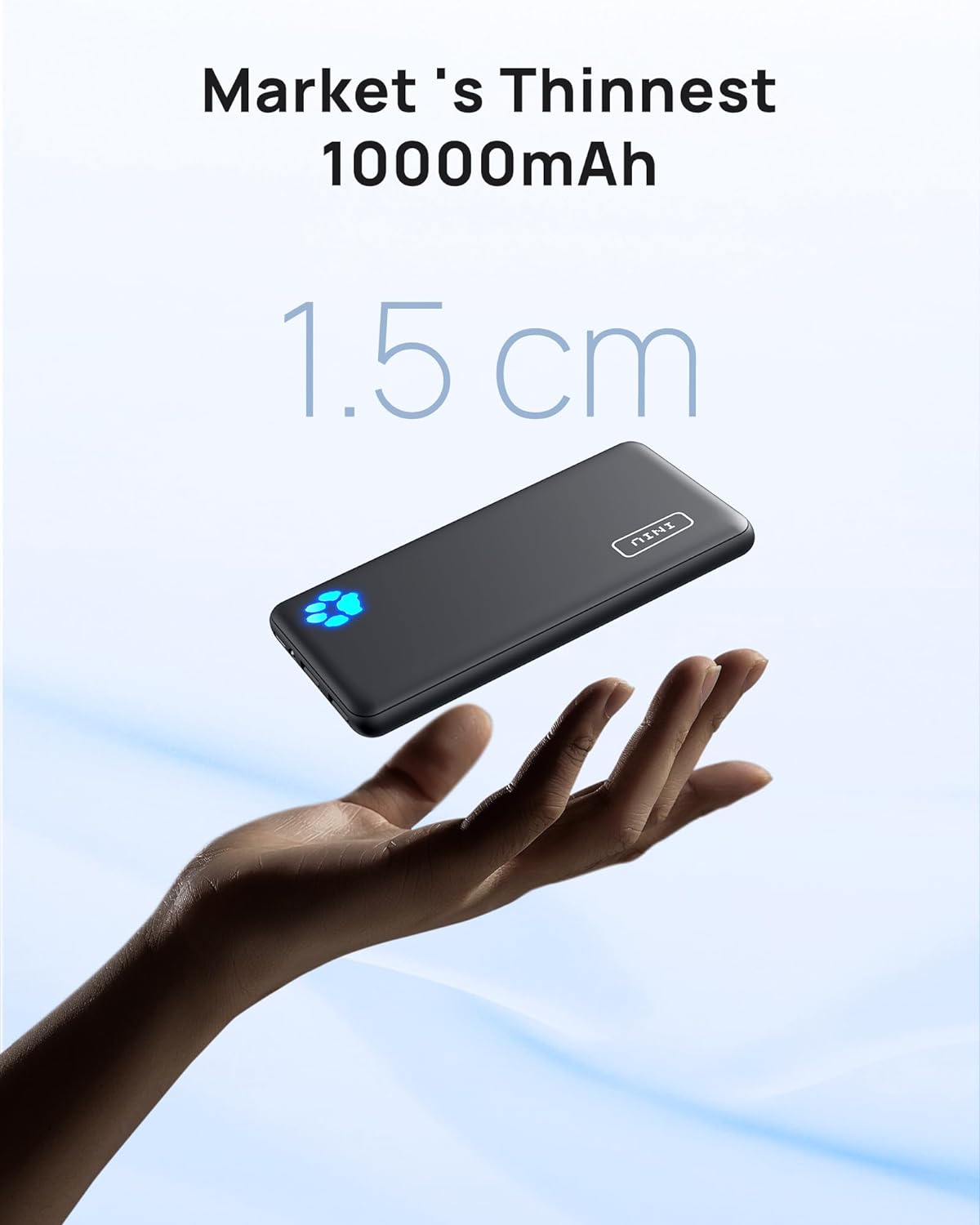 INIU Portable Charger, Slimmest 10000mAh 5V/3A Power Bank, USB C inOut High-Speed Charging Battery Pack, External Phone Powerbank Compatible with iPhone 15 14 13 12 X Samsung S22 S21 Google iPad etc