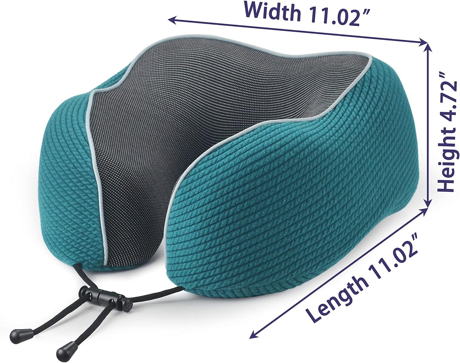 napfun Neck Pillow for Traveling, Upgraded Travel Neck Pillow for Airplane 100% Pure Memory Foam Travel Pillow for Flight Headrest Sleep, Portable Plane Accessories, Light Grey