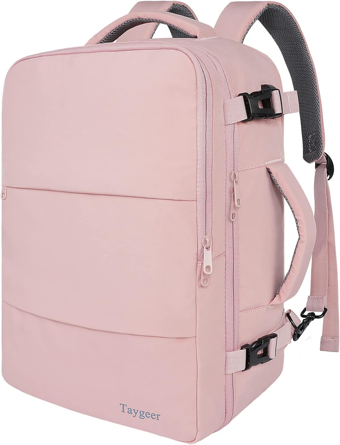 Taygeer Travel Backpack for Women, Carry On Backpack with USB Charging Port  Shoe Pouch, TSA 15.6inch Laptop Backpack Flight Approved, Nurse Bag Casual Daypack for Weekender Business Hiking, Pink