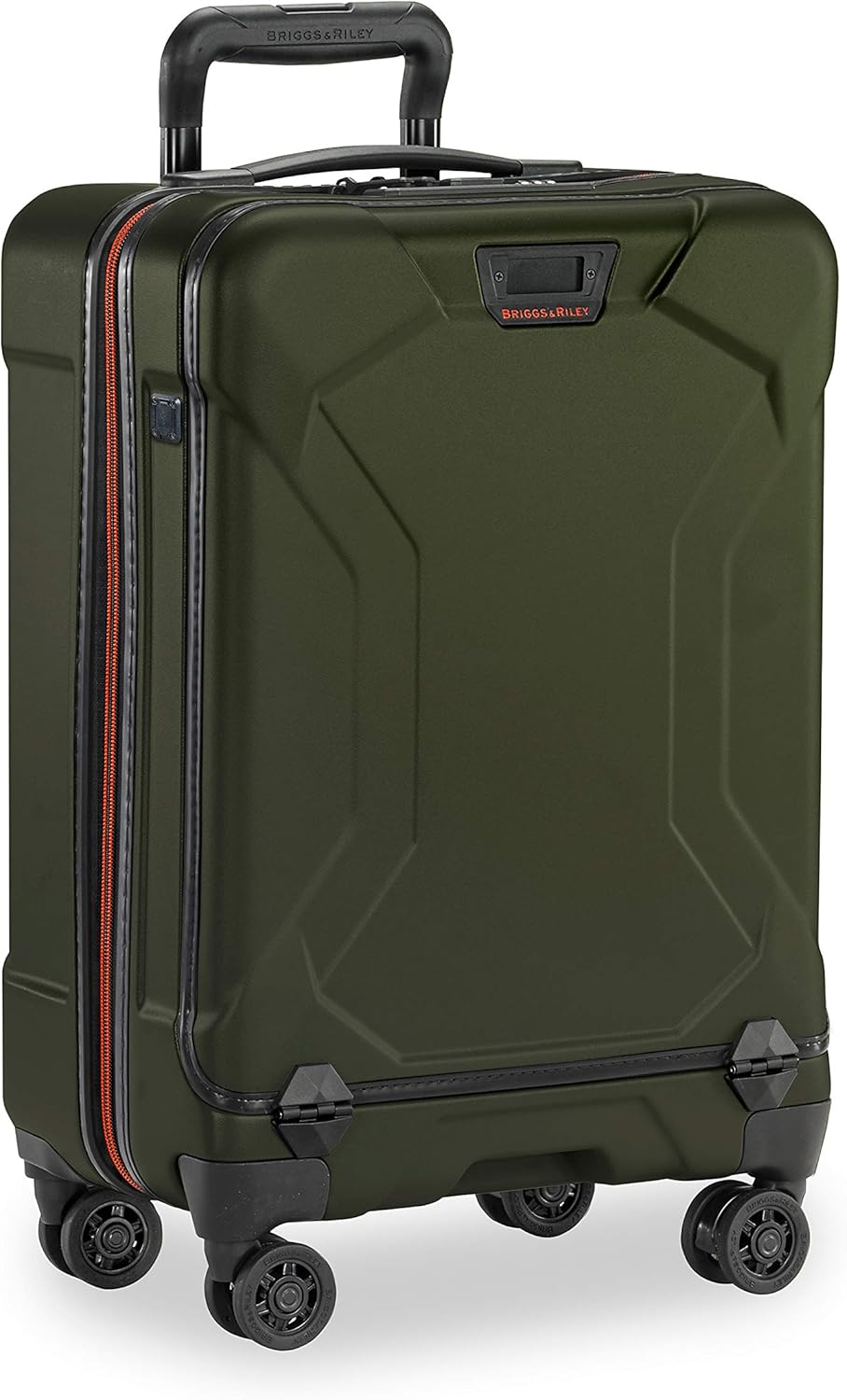 Briggs  Riley Torq Hardside Carry On Luggage with Spinner Wheels 22 inch. USB Charging Port, TSA-Friendly Locks, Easy Access Hinged Front Pocket, Green