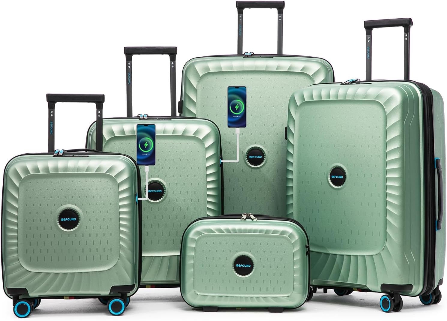 Luggage Expandable 5 Piece Sets(14/18/20/24/28) PP Lightweight Spinner Suitcase With TSA Lock  YKK Zipper