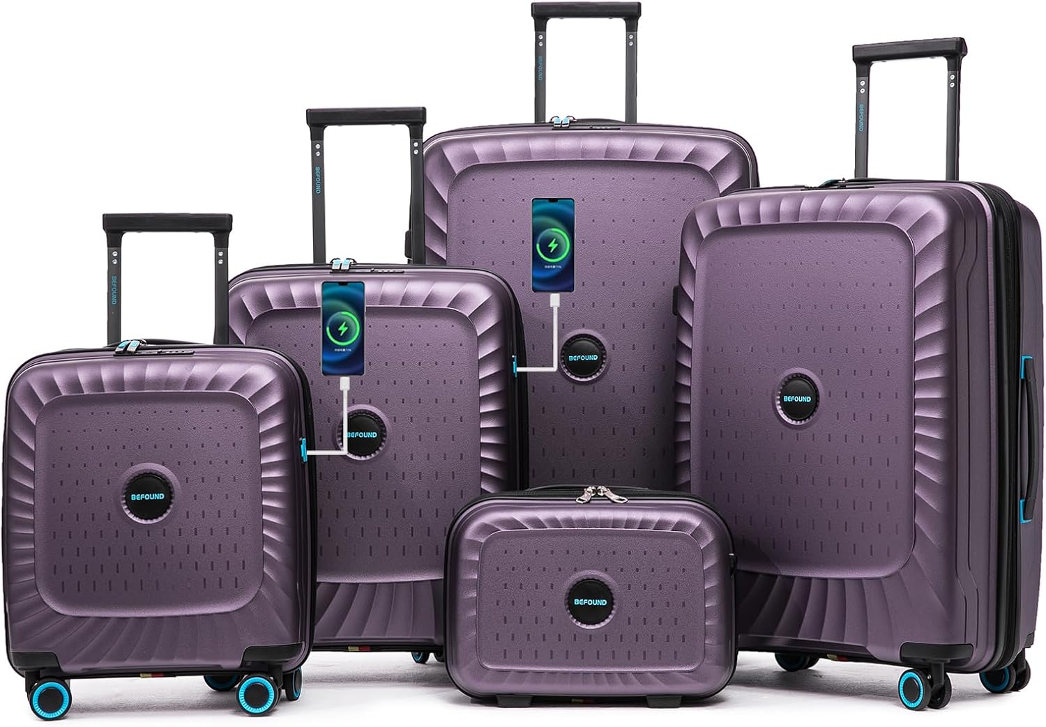 Luggage Expandable 5 Piece Sets(14/18/20/24/28) PP Lightweight Spinner Suitcase With TSA Lock  YKK Zipper