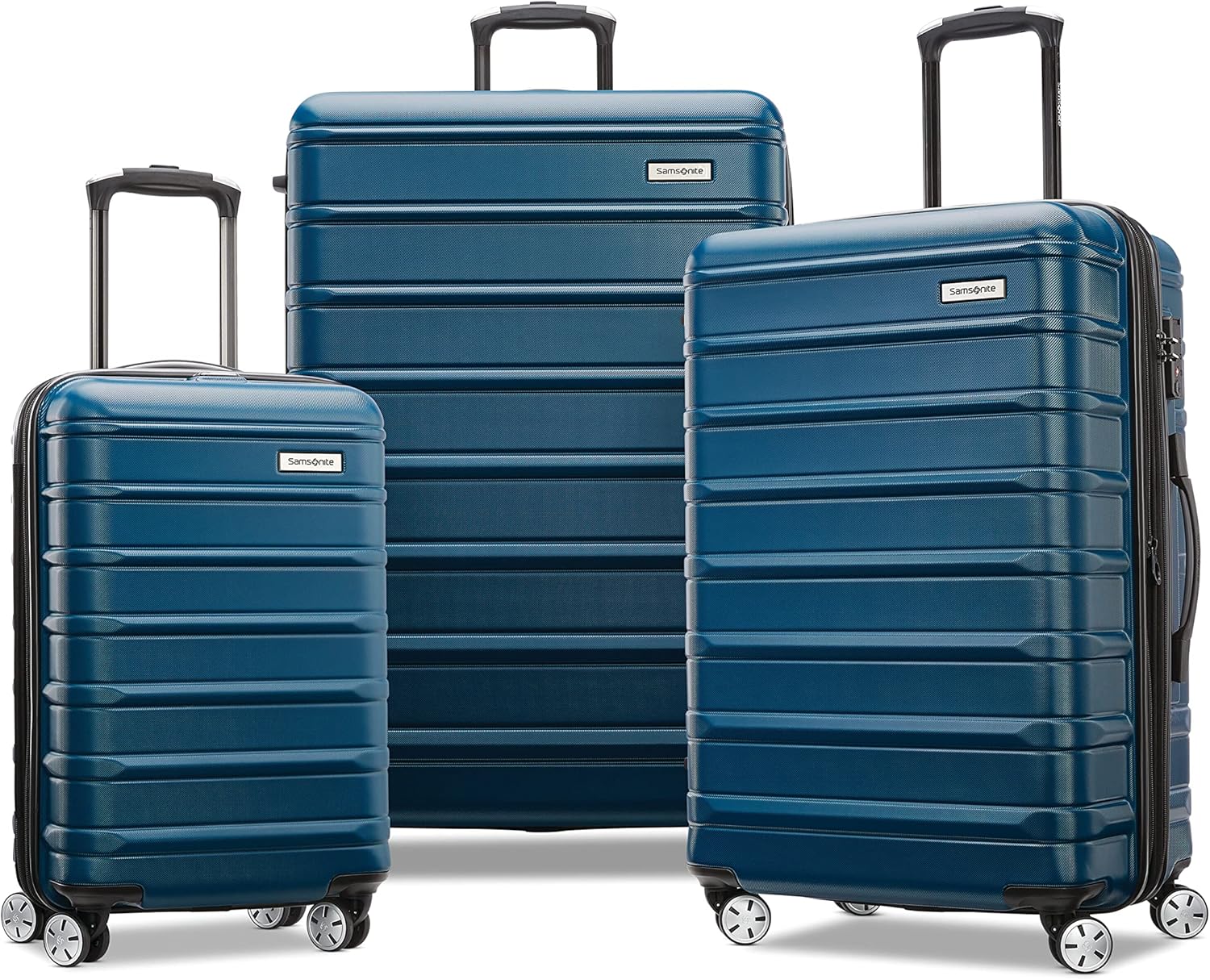 Samsonite Omni 2 Hardside Expandable Luggage with Duel Spinner Wheels, Lagoon Blue, 3-Piece Set (CO/MED/LG)