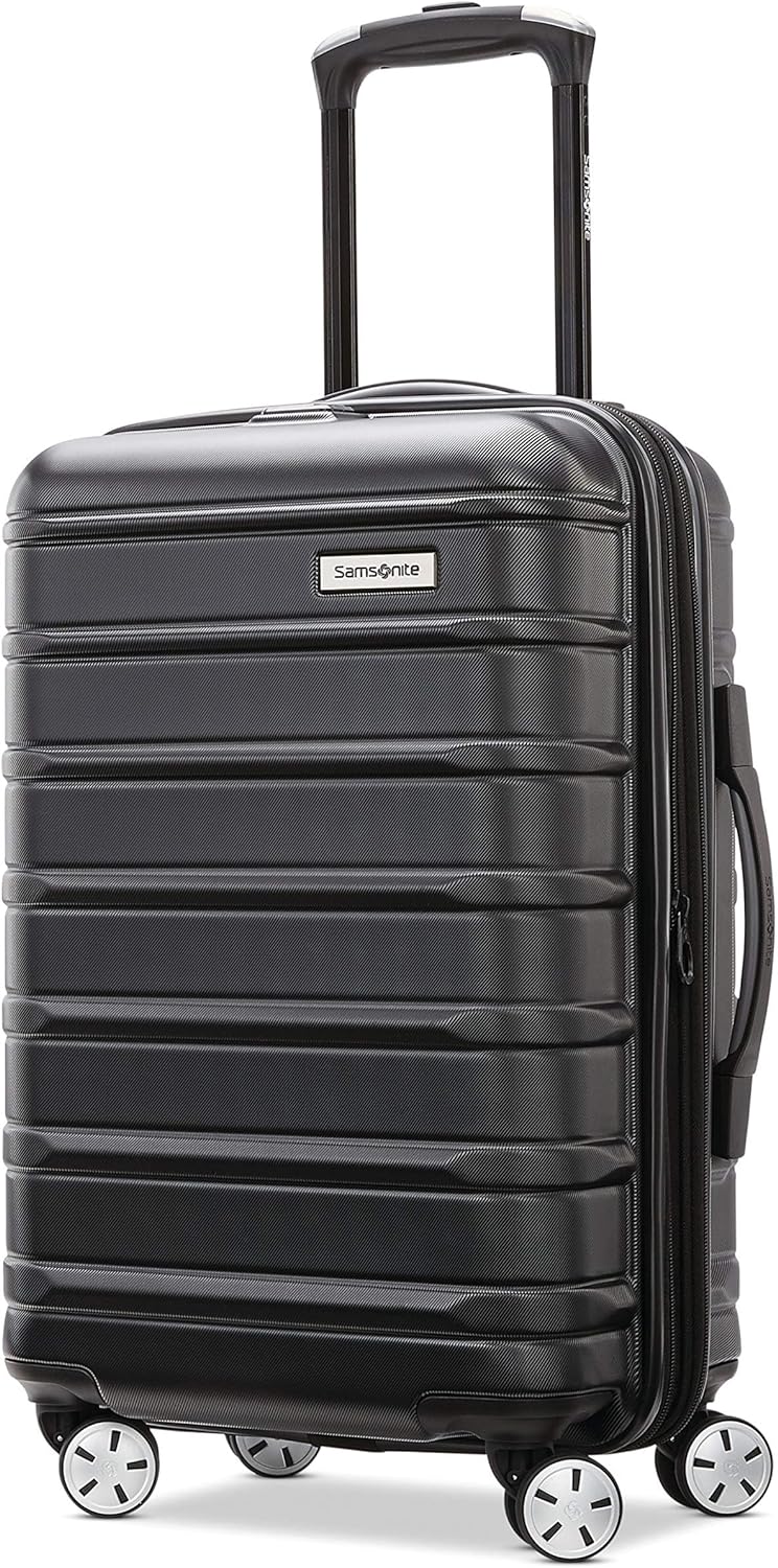 Samsonite Omni 2 Hardside Expandable Luggage with Spinner Wheels, Midnight Black, Carry-On 19-Inch