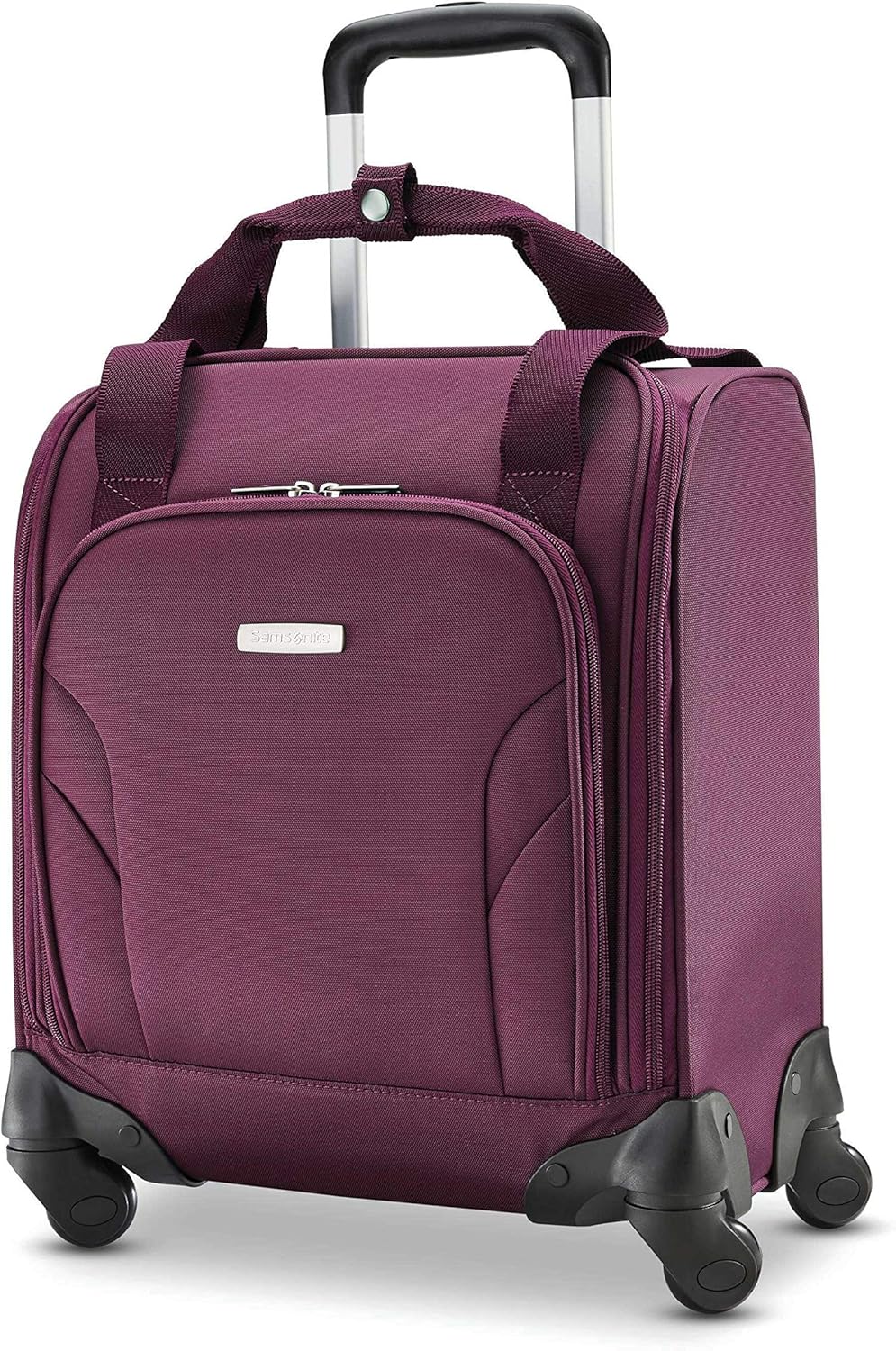 Samsonite Underseat Carry-On Spinner with USB Port, Purple, One Size