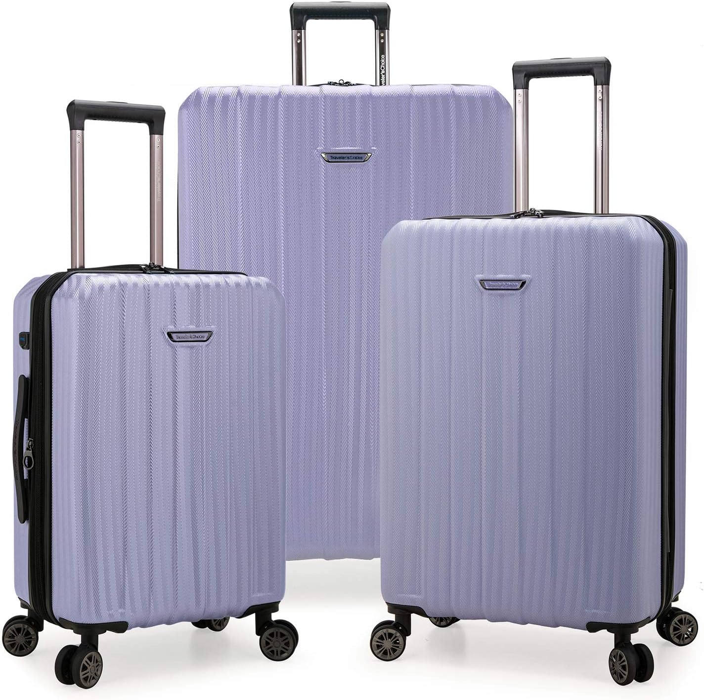 Travelers Choice Dana Point Hardside Expandable Luggage, Lavender, 3-Piece Set