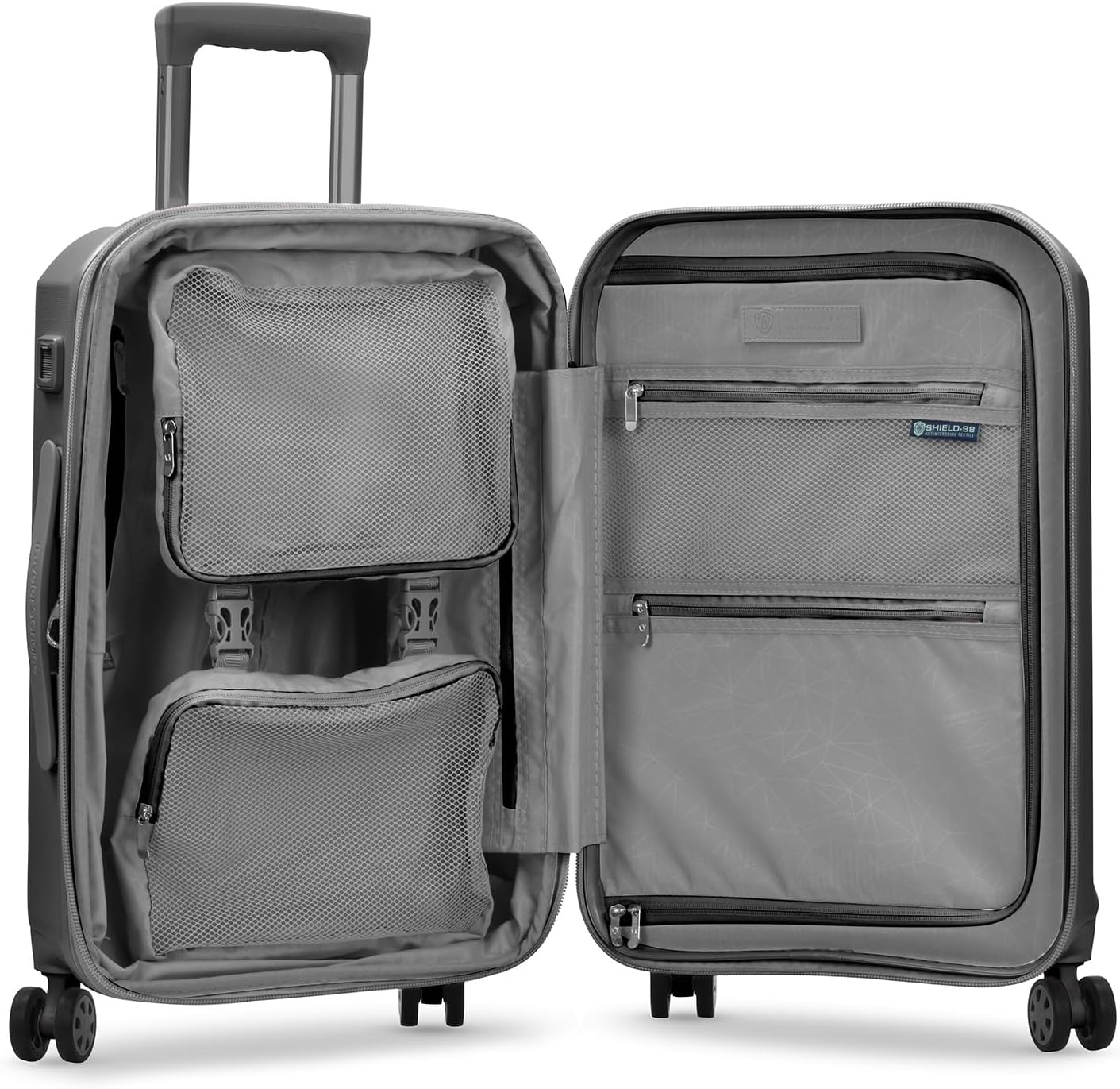 Travelers Choice Pagosa Indestructible Hardshell Expandable Spinner Luggage, Navy, Carry-on